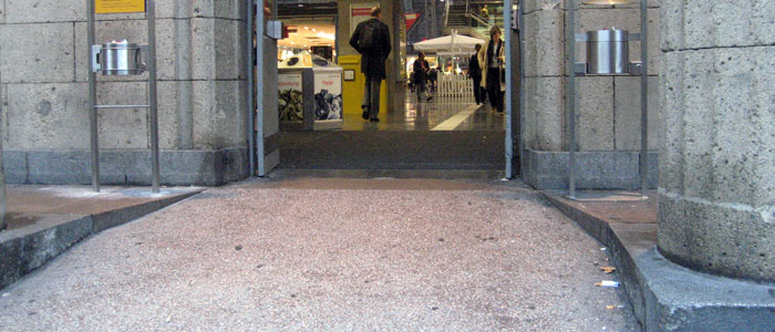 Entrance to the Bahnhof Train Station