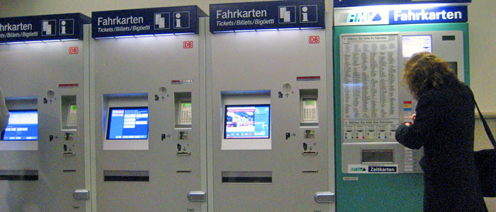 Ticket kiosks at the Bahnhof Station