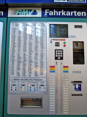 Ticket kiosk at the Bahnhof Station