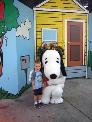 With Snoopy at Knott's Berry Farm