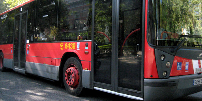 Handicap accessible buses in Madrid