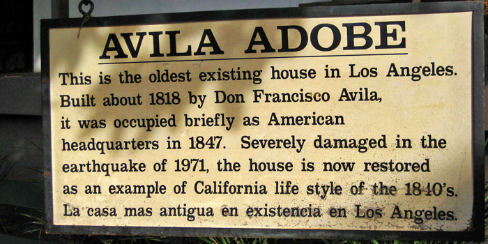 Avila Adobe house