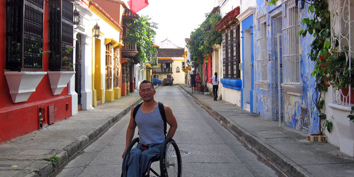 Colorful buildings in Old City Cartagena