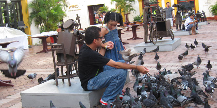 Plaza San Pedro Claver in Old City Cartagena